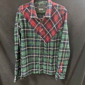 Mostly Heard Rarely Seen Shirt Red Green Hays Plaid XL